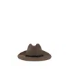 Brunello Cucinelli Women Fedora In Hemp And Techno Cotton In Brown