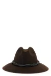 Brunello Cucinelli Brown Moniles Solid Fedora Hat In Brown