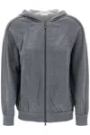 Brunello Cucinelli Felpain Maglia Di Cotone E Seta In Grey