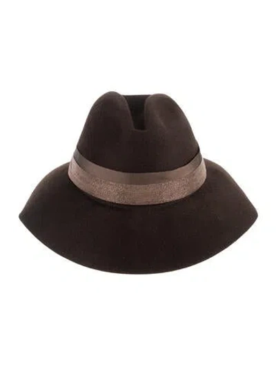 Pre-owned Brunello Cucinelli Felt Fedora In Brown