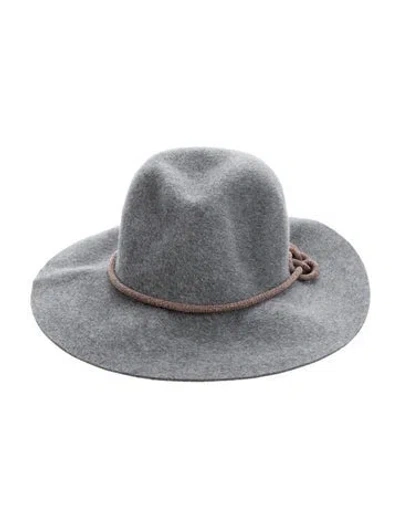 Pre-owned Brunello Cucinelli Felt Fedora In Grey