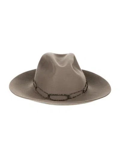 Pre-owned Brunello Cucinelli Felt Fedora In Neutrals