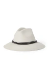 Brunello Cucinelli Felt Fedora With Monili In White