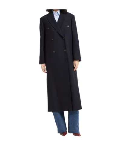Brunello Cucinelli Felt-finish Coat In Black