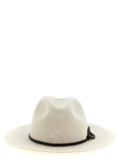 Brunello Cucinelli Felt Wide-brim Fedora In Cream