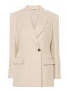 Brunello Cucinelli Peak-lapels Knitted Blazer In Black