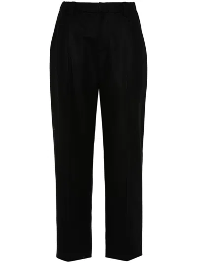 Brunello Cucinelli Felted Trousers In Black