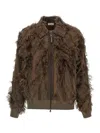 Brunello Cucinelli Fil Coup Bomber Jacket In Brown