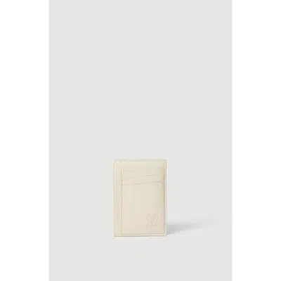 Brunello Cucinelli Fine Grain Calfskin Card Holder In White