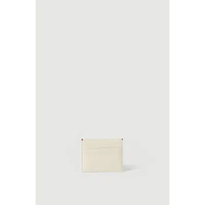 Brunello Cucinelli Fine Grain Calfskin Card Holder In White