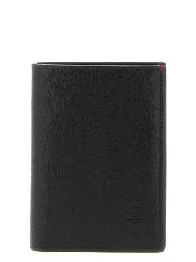Brunello Cucinelli Fine Grain Leather Passport Holder Home & Lifestyle Black