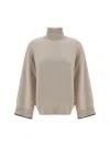 Brunello Cucinelli Fine-knit Cashmere Sweatshirt In Nude