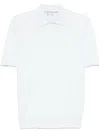 Brunello Cucinelli Fine-knit Polo Shirt In White