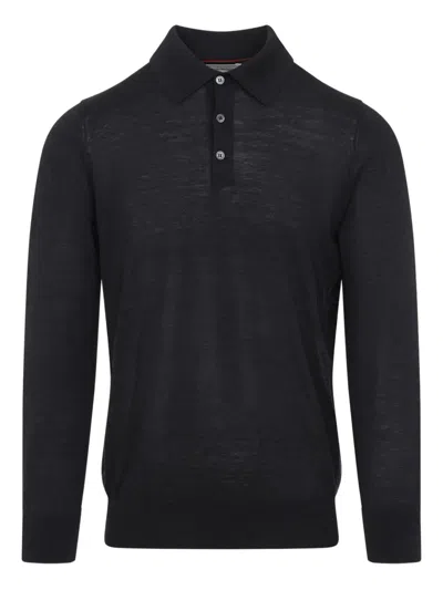 Brunello Cucinelli Fine-knit Polo Shirt In Animal Print