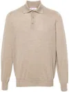 BRUNELLO CUCINELLI FINE-KNIT POLO SHIRT