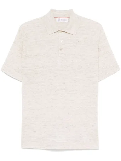BRUNELLO CUCINELLI FINE-KNIT POLO SHIRT