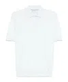 Brunello Cucinelli Fine-knit Polo Shirt In White
