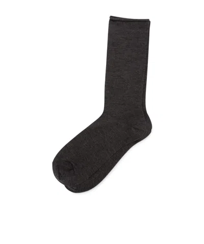 Brunello Cucinelli Fine-knit Socks In Black