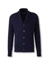Brunello Cucinelli Sciallato Cotton Knit Cardigan In Blue