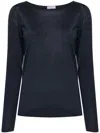Brunello Cucinelli Fine-knit Sweater In Blue