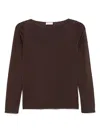 Brunello Cucinelli Cashmere Boat-neck Sweater In Burgundy