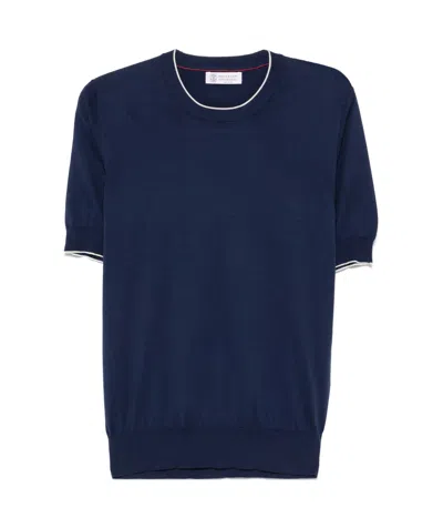 BRUNELLO CUCINELLI BRUNELLO CUCINELLI CREWNECK KNITTED T-SHIRT