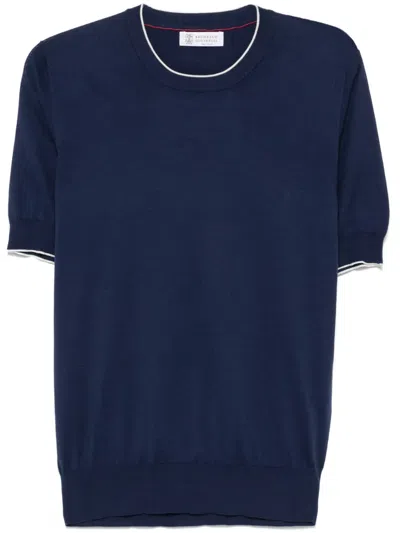 BRUNELLO CUCINELLI FINE-KNIT T-SHIRT