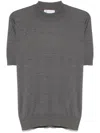 Brunello Cucinelli Fine-knit T-shirt In Grey