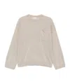 Brunello Cucinelli Long-sleeved Top With Relaxed Fit In Nude