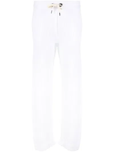 Brunello Cucinelli Gerippte Hose In White