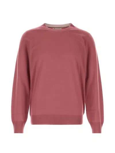 Brunello Cucinelli Fine-knit Sweater In Pink