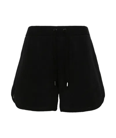 Brunello Cucinelli Fisherman's-knit Cotton Shorts In Black