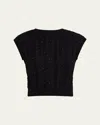 Brunello Cucinelli Fitted Diamante Cotton Tank In C101 Black