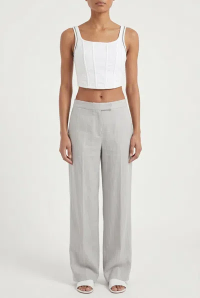 Brunello Cucinelli Fitted Structured Seam Tank Top In White