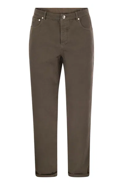 BRUNELLO CUCINELLI BRUNELLO CUCINELLI FIVE-POCKET COTTON GABARDINE PANTS