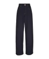 Brunello Cucinelli Wide-leg Denim Trousers With High Waist In Black