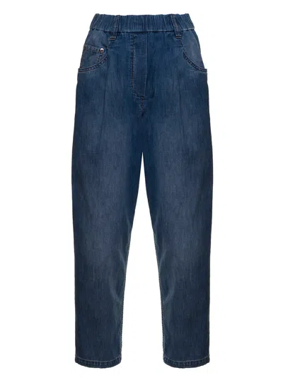 Brunello Cucinelli Five Pocket Denim Jeans In Blu