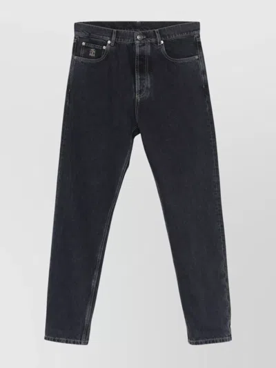 BRUNELLO CUCINELLI FIVE-POCKET DENIM JEANS WITH BELT LOOPS
