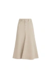 Brunello Cucinelli Five-pocket Flared Skirt In Neutral