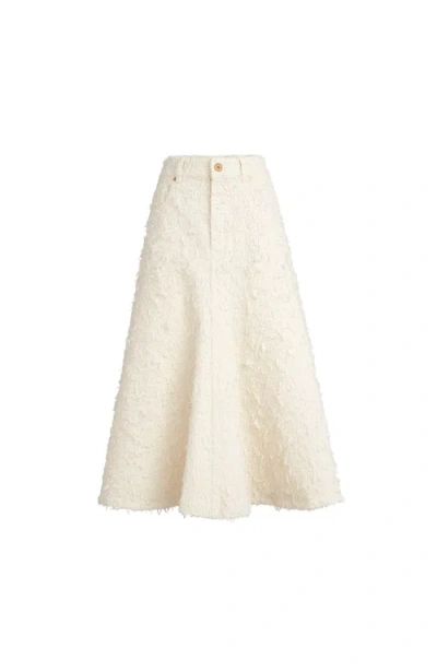 Brunello Cucinelli Five-pocket Flared Skirt In White