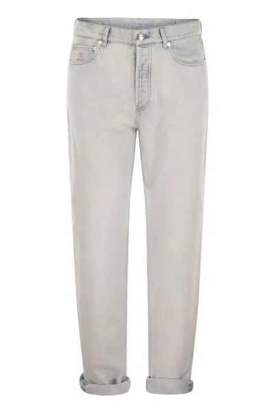 BRUNELLO CUCINELLI BRUNELLO CUCINELLI FIVE-POCKET ICONIC FIT DENIM TROUSERS
