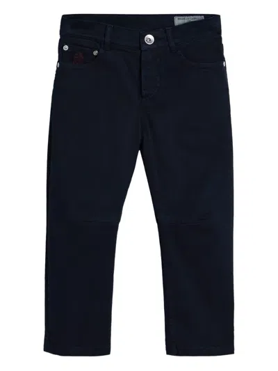 Brunello Cucinelli Kids' Five-pocket Jeans In White