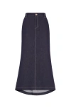 Brunello Cucinelli Five-pocket Skirt In Dark Denim
