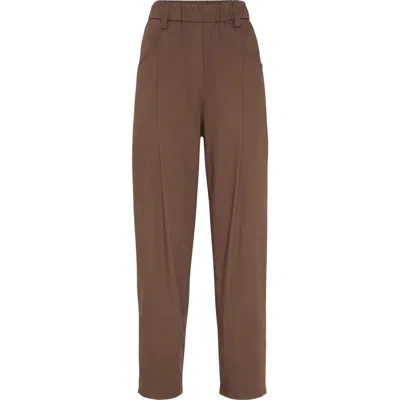 Brunello Cucinelli Women Linen Blend Trousers In Multi