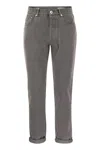 Brunello Cucinelli Greyscale Denim Trousers In Grey Denim