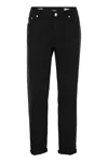 Brunello Cucinelli Men Five-pocket Traditional Fit Trousers In Light Comfort-dyed Denim In Black