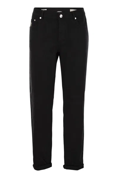 BRUNELLO CUCINELLI BRUNELLO CUCINELLI FIVE-POCKET TRADITIONAL FIT TROUSERS IN LIGHT COMFORT-DYED DENIM