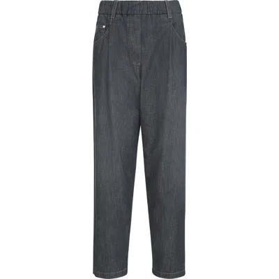 Brunello Cucinelli Five-pocket Trousers In Gray