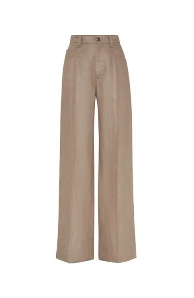 Brunello Cucinelli Five-pocket Trousers In Taupe