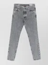 Brunello Cucinelli Five-pocket Trousers With Belt Loops And Contrast Stitching In Gray